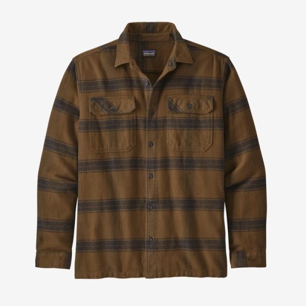 画像1: 【PATAGONIA/パタゴニア】メンズ・ロングスリーブ・フィヨルド・フランネル・シャツ/Burlwood: Owl Brown (BUOB)