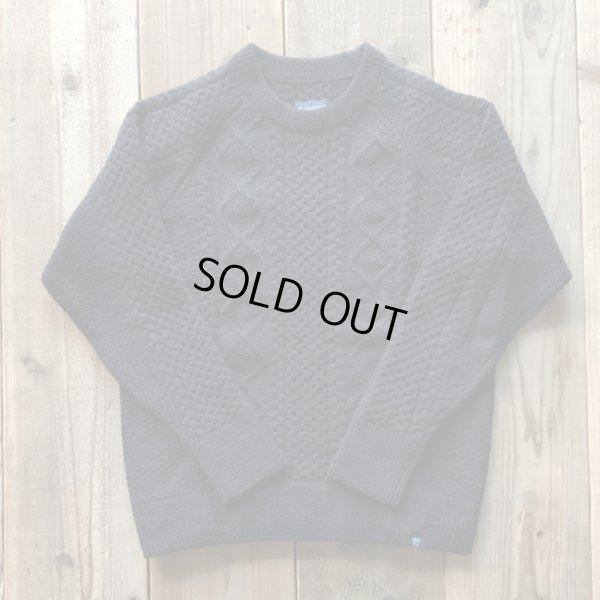画像1: 【MAGIC NUMBER/マジックナンバー】SHAGGY YARN CABLE CREW KNIT/NAVY