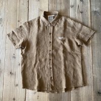 【YOINT】Hemp100% Short Sleeve Shirt Brown