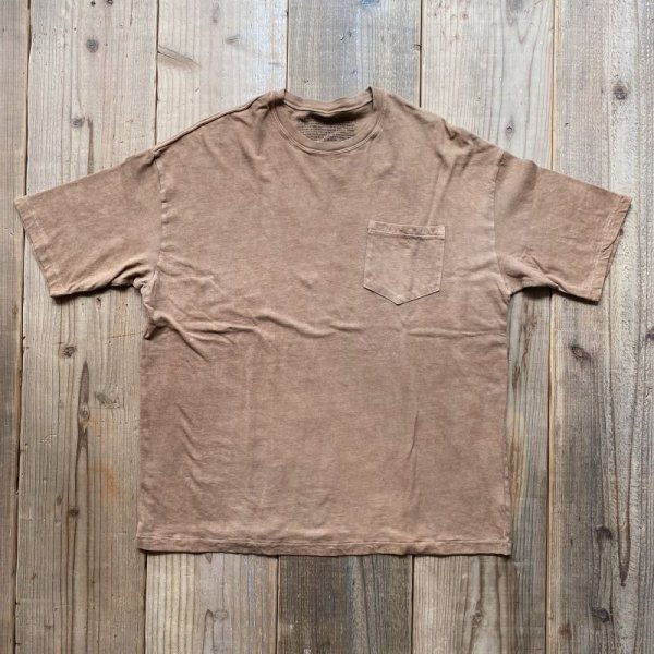 画像1: 【S&Y WORKSHOP】ベンガラ泥染Organic Cotton100% T-Shirt "FAT Pocket"