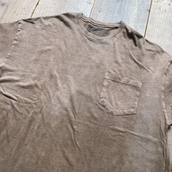 画像2: 【S&Y WORKSHOP】ベンガラ泥染Organic Cotton100% T-Shirt "FAT Pocket"