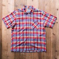 【Yellow Rat】BD shirt /red x blue madras