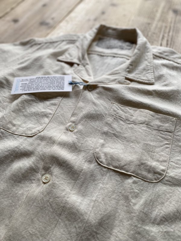 画像2: 【S&Y WORKSHOP】ORIGINAL 100% Organic cotton Open Collar Shirt