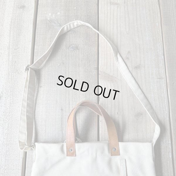画像3: Wasabi / Leather handle tote/cream/17L