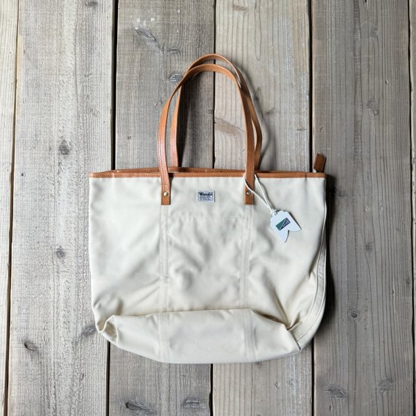 画像1: Wasabi / Leather shoulder tote/cream/20L