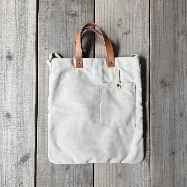 画像2: Wasabi / Leather handle tote/cream/17L