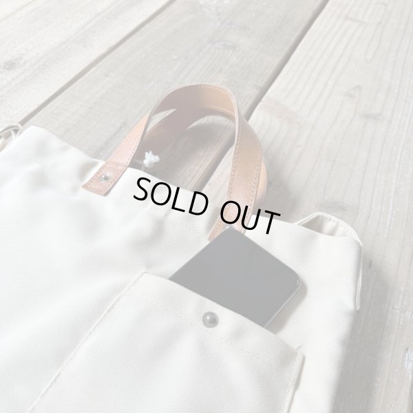 画像5: Wasabi / Leather handle tote/cream/17L