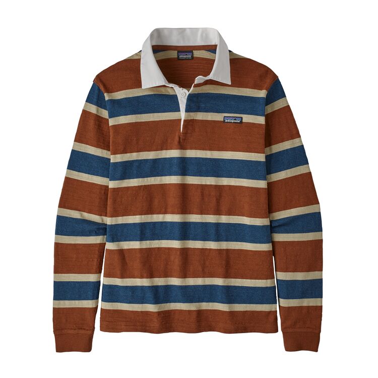Patagonia パタゴニア メンズ ロングスリーブ ライトウェイト ラグビー シャツ Rugby Sisu Brown Rusi Ride Surf Sport