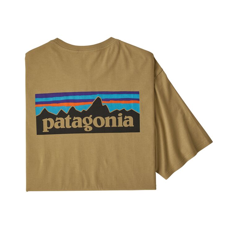 Patagonia パタゴニア メンズ P 6ロゴ オーガニック Tシャツ Classic Tan Csc M Ride Surf Sport