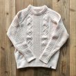 画像1: 【MAGIC NUMBER/マジックナンバー】SHAGGY YARN CABLE CREW KNIT/OFF WHITE