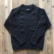 画像1: 【MAGIC NUMBER/マジックナンバー】SHAGGY YARN CABLE CREW KNIT/NAVY