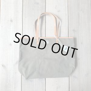 画像: Wasabi / Leather shoulder tote/olive green/20L