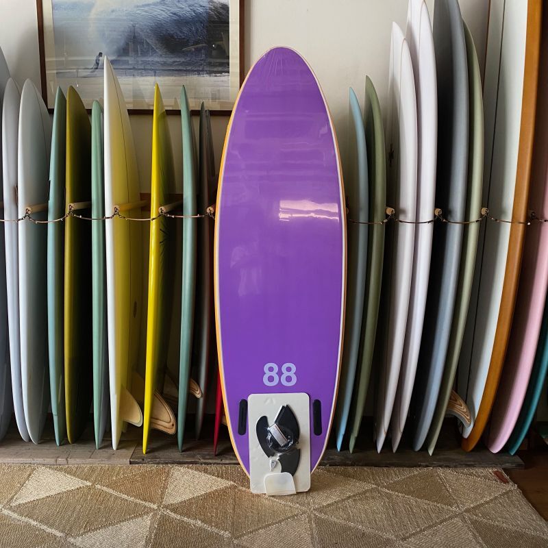 画像2: 10％OFF 送料無料【88 surfbords】6'4" Round tail,Pilsner/Purple,White logo 3fin