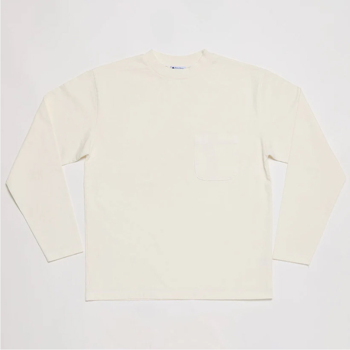 画像1: 【Yellow Rat】Mock Neck Long Sleeve Tee (White)